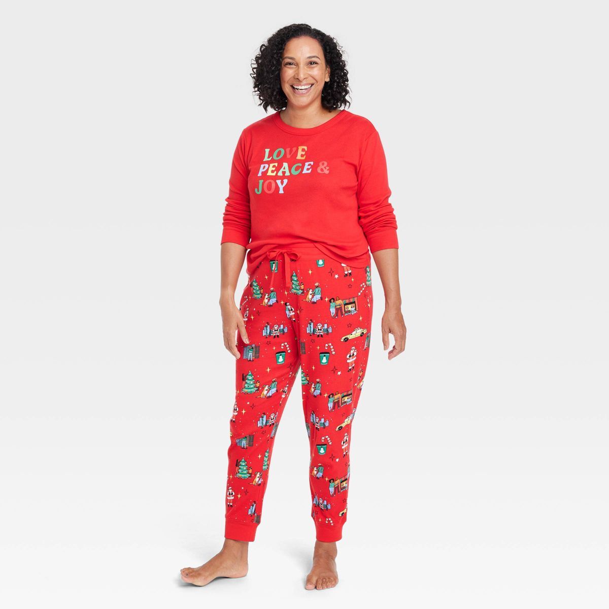 Women's Holiday City Matching Family Pajama Set - Wondershop™ with Frances Marina Smith Red | Target