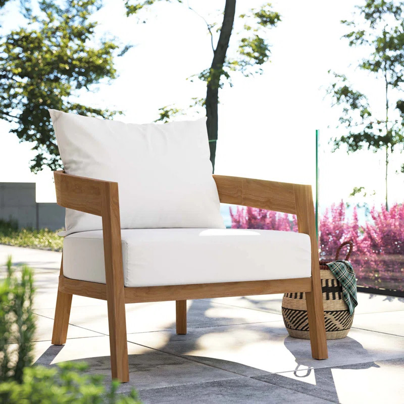 Brisbane Teak Wood Outdoor Patio Armchair by Modway | Wayfair North America