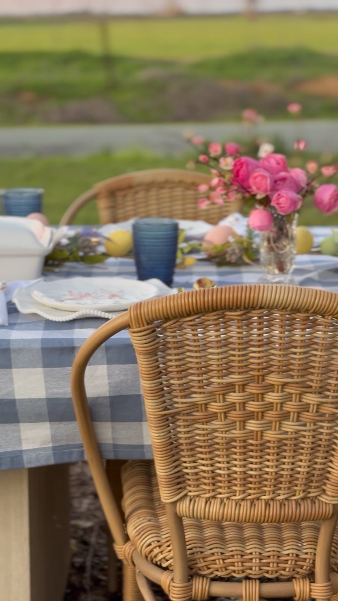 Classic Easter tablescape idea with timeless decor, a gingham check tablecloth and more from @wayfair ❤️ #wayfairpartner #wayfair 

#LTKWatchNow #LTKHome #LTKParties