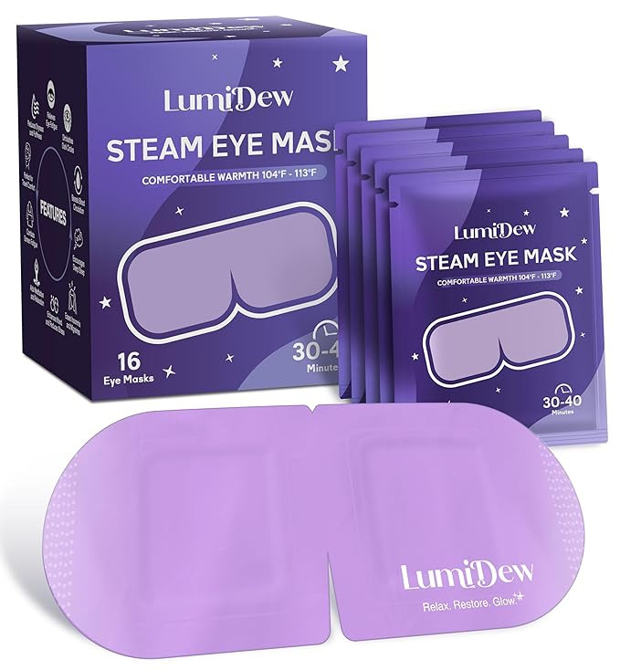 Steam Eye Mask, Self Heating Heated Eye Mask for Sleep, Warm Compress for Eyes, Moist Heat for Dr... | Amazon (US)