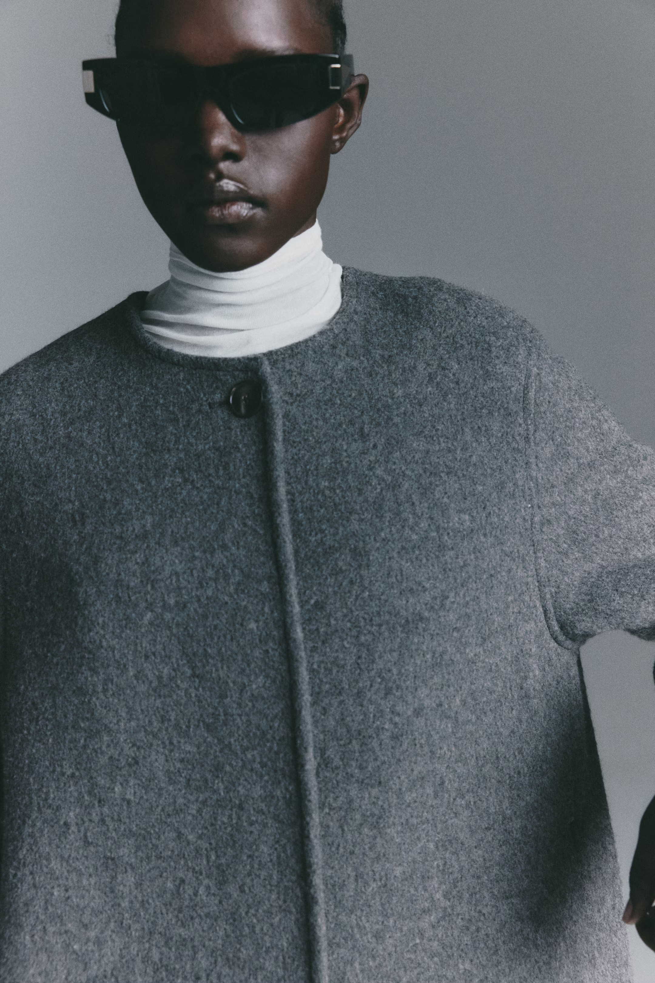 Scarf-Detail Wool-Blend Coat | H&M (US + CA)