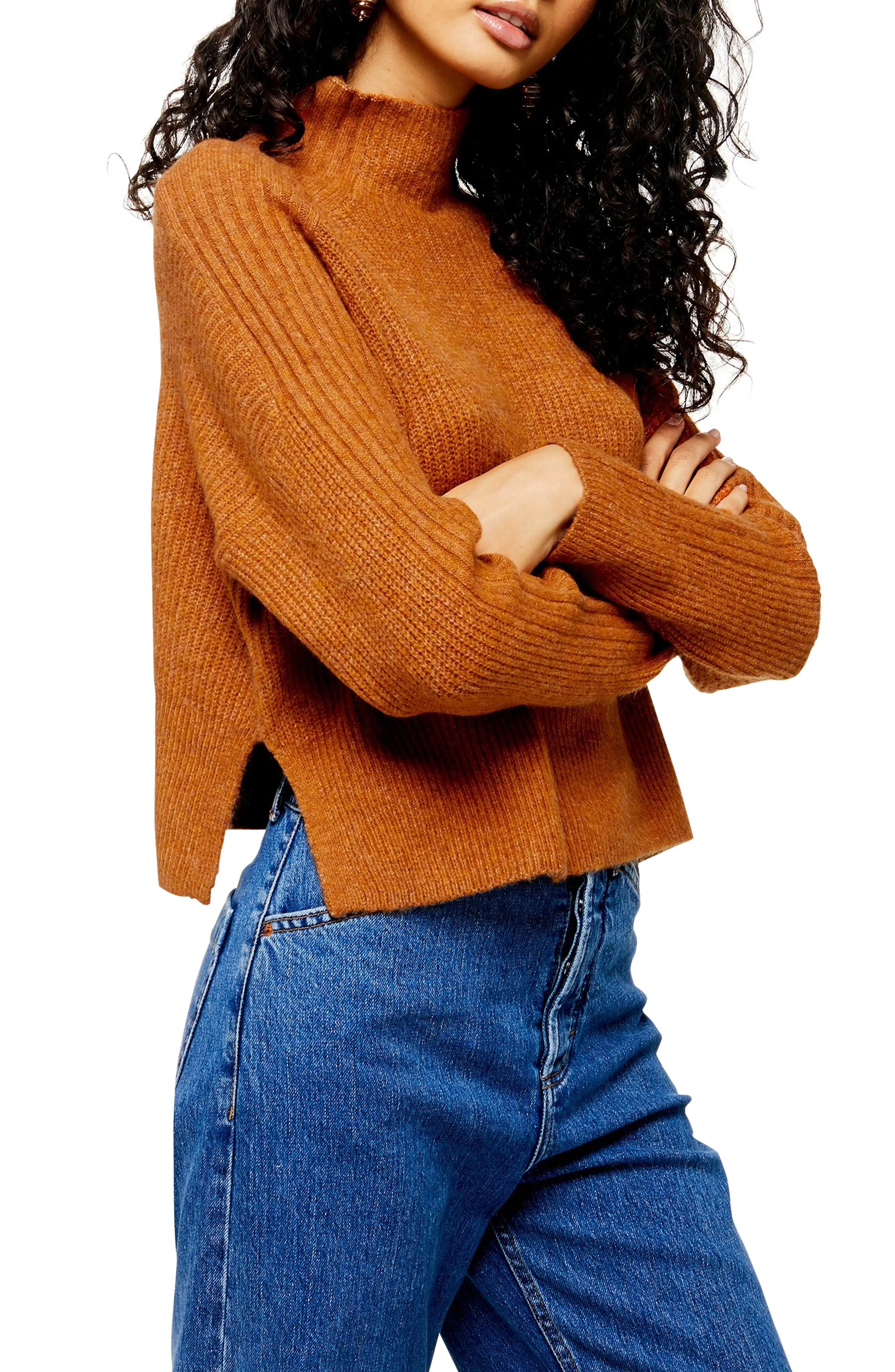 Funnel Neck Crop Sweater | Nordstrom