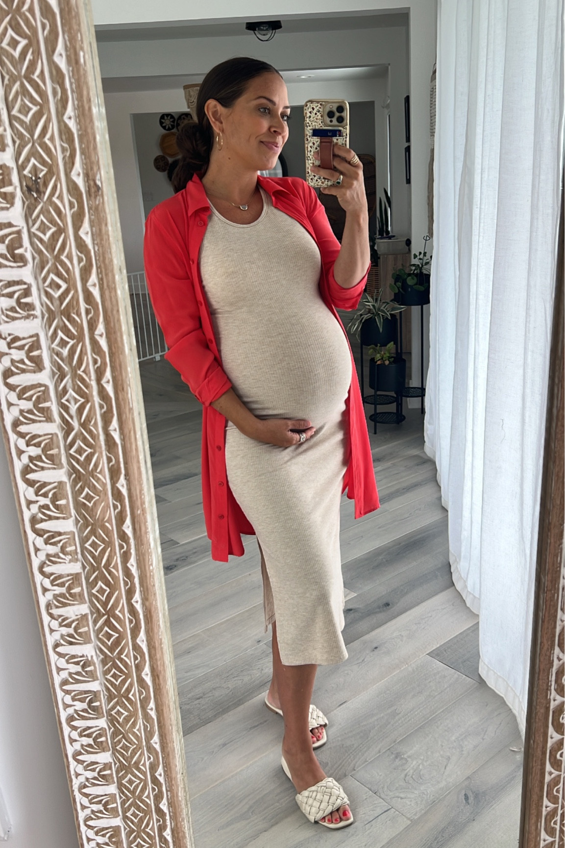 A comfy, chic bump outfit! I’m linking similar options since both my dress + blouse were purchased a few years ago! 

Coral blouse is XS Equipment Femme + dress is S Entro (I think this was purchased at an online boutique)! Linking very similar items!

Flip flops are the comfiest + from Target (exact match linked!) 

Summer maternity 
Summer bump outfit 
Summer pregnancy outfit 

#LTKstyletip #LTKbump #LTKSeasonal