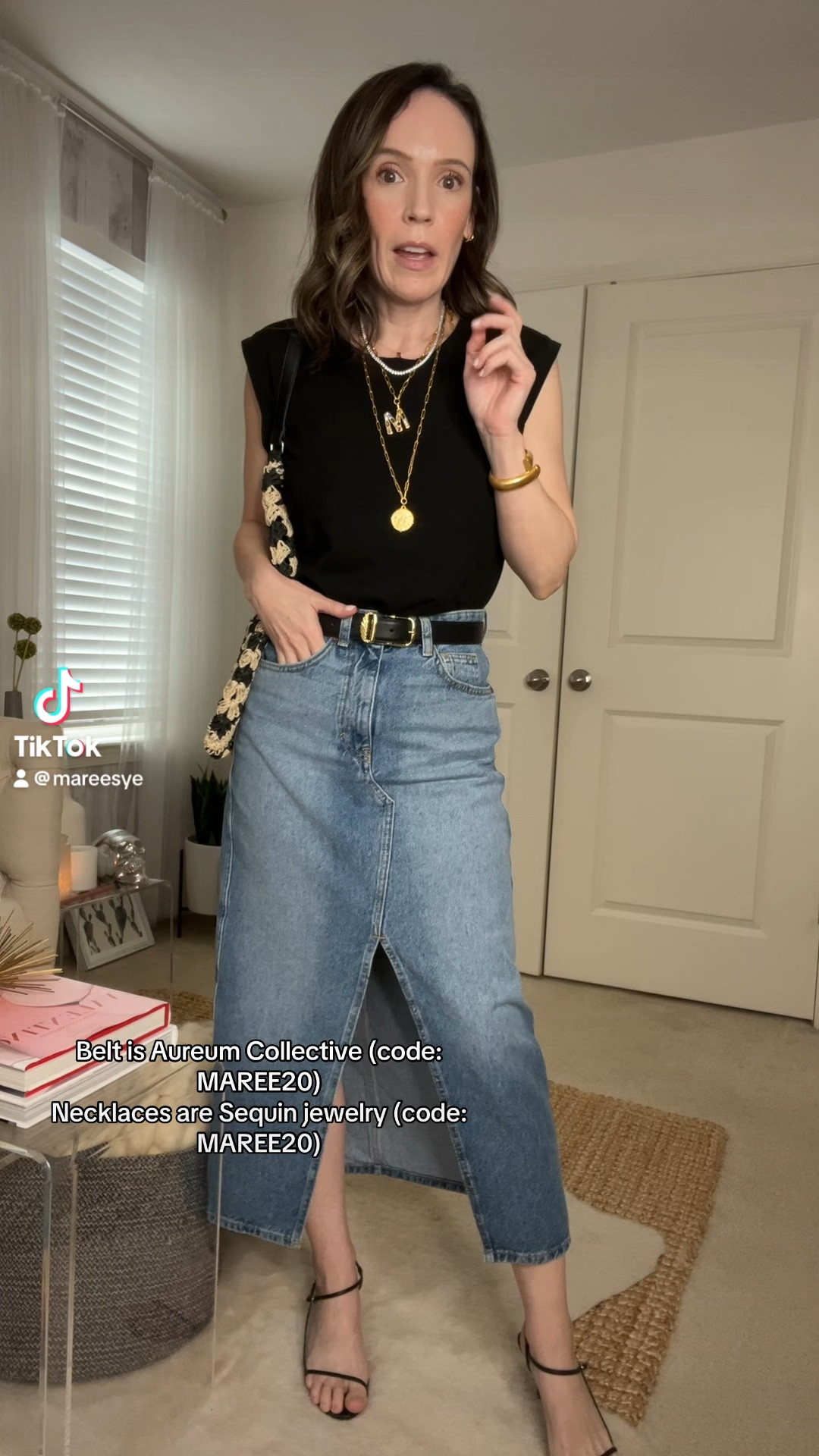 Styling a denim midi skirt 

#LTKOver40