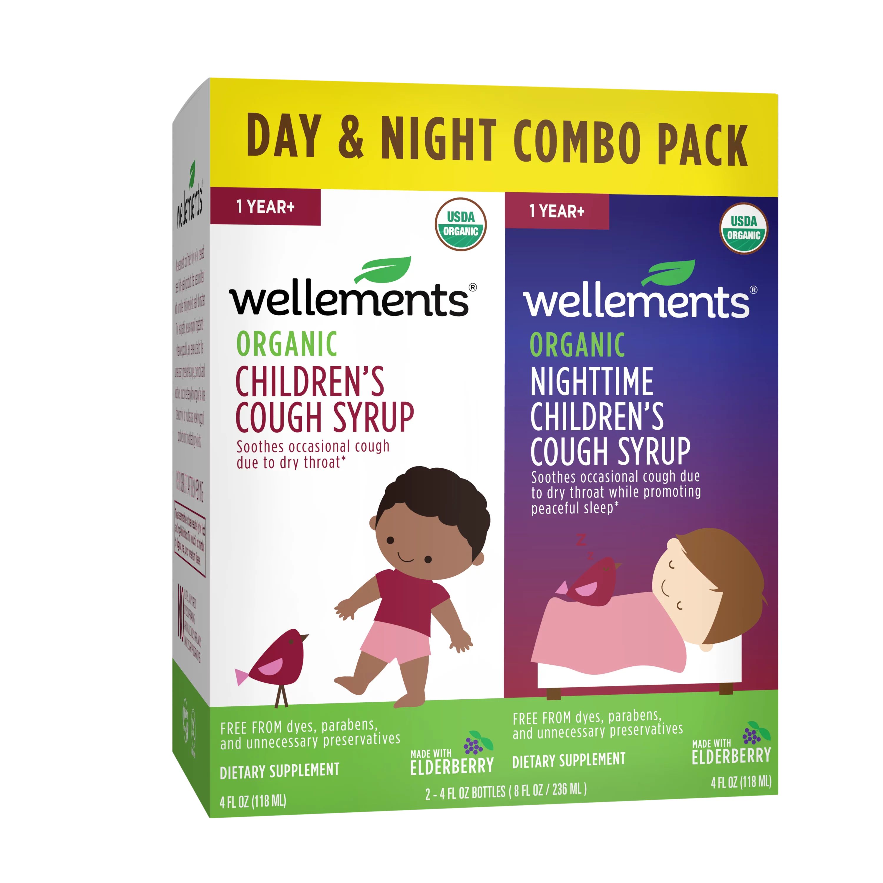 Wellements Organic Children's Cough Syrup Day & Night Combo Pack | Walmart (US)