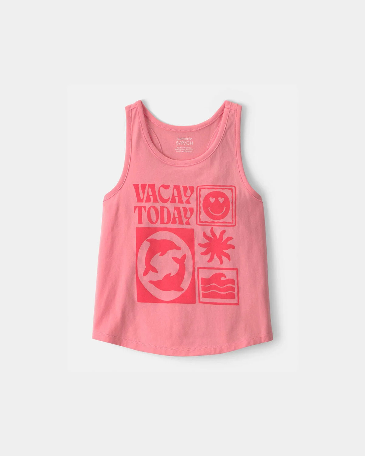 Girls 'Vacay Today' Beach Graphic Tank - Pink | Carter's Inc