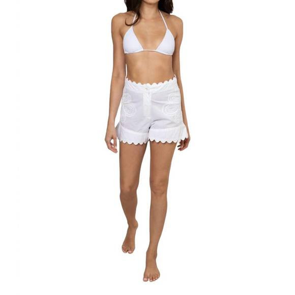 NEW JULIET DUNN high waist shorts in white ric rac | Poshmark