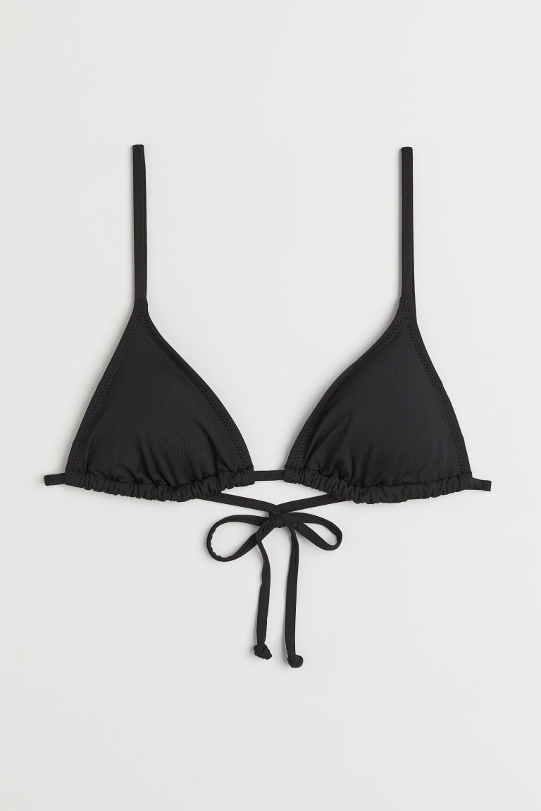 H & M - Padded triangle bikini top - Black | H&M (UK, MY, IN, SG, PH, TW, HK)