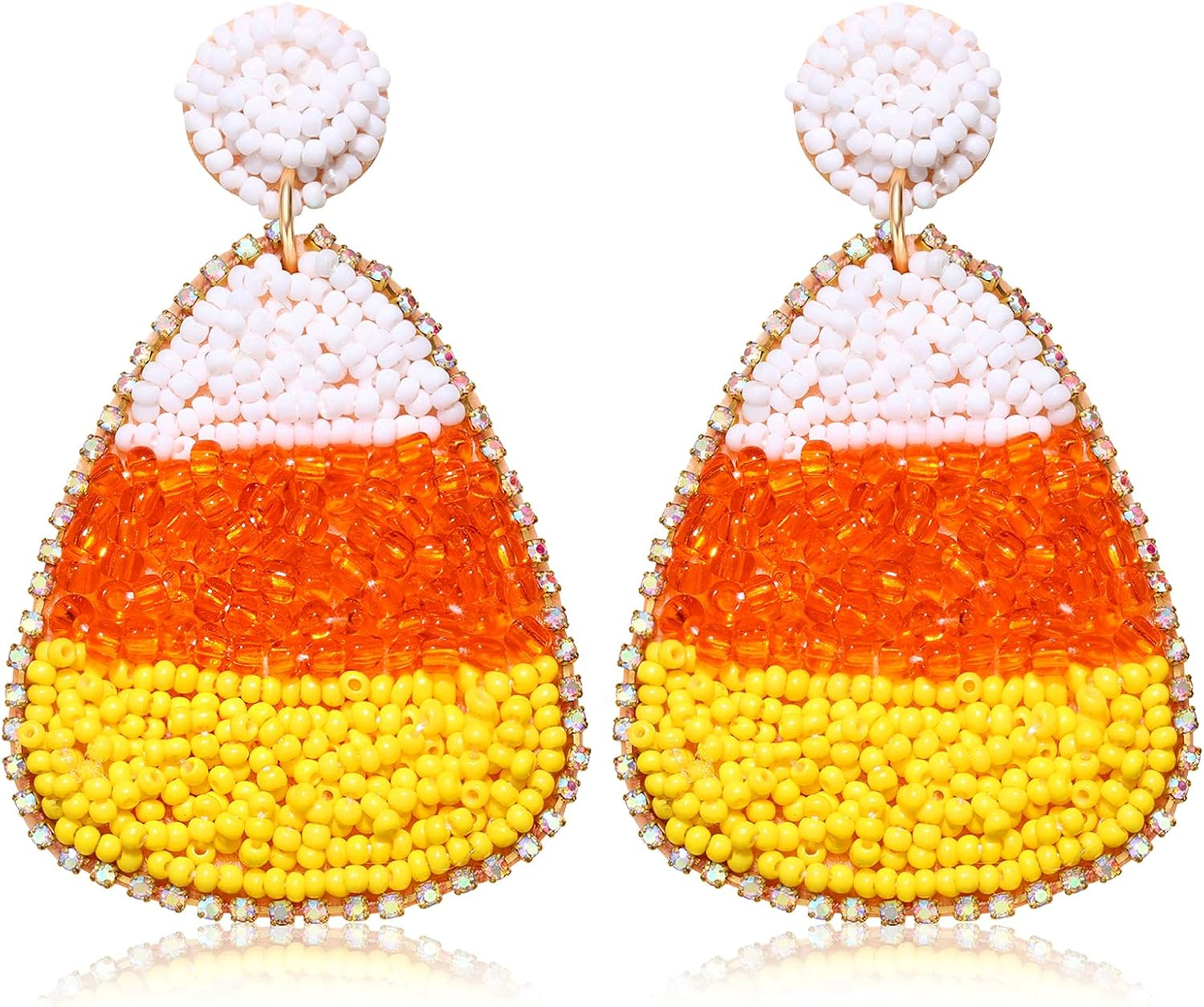 CEALXHENY Halloween Earrings Beaded Boo Earrings for Women Spooky Ghost Pumpkin Drop Dangle Earri... | Amazon (US)