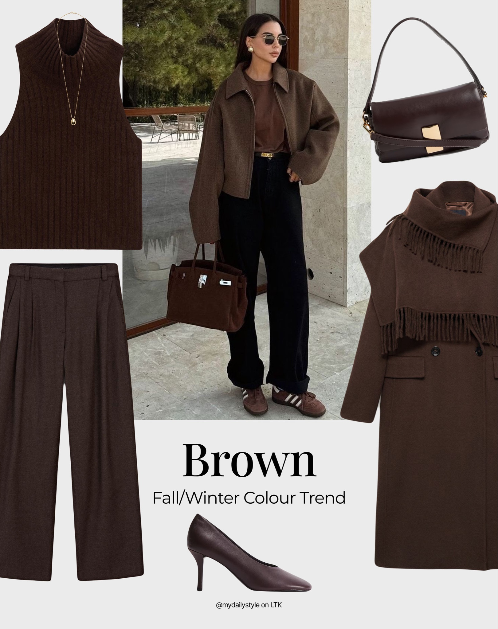 Chocolate brown is the perfect fall shade for everyone! Whether you're a statement-lover or trend-seeker, it fits in with various aesthetics. So, I’ve chosen the most gorgeous deep brown pieces & prepared outfit ideas with them (check them out in my profile) 🖤

Tags: chocolate brown, deep brown, brown shade,  fall style, pre-fall, autumn style, fall outfit, autumn outfit, fall fashion, autumn fashion, easy styling, simple everyday look, chic & basic outfit, Parisian look, casual outfit, capsule wardrobe, office look, brunch style, high street.

#LTKautumn #LTKstyletip #LTKshoes