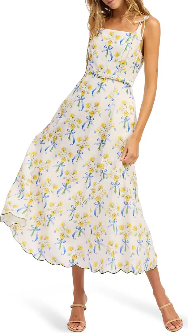 Audery Floral Belted Maxi Dress | Nordstrom