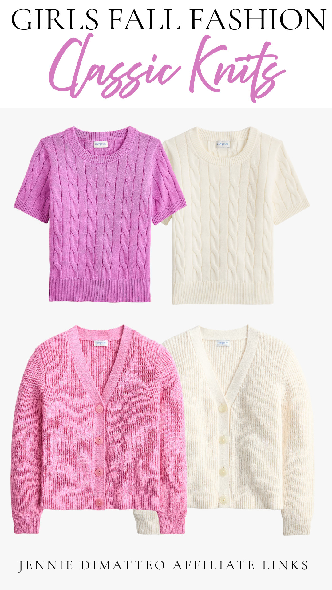 Classic knits for fall 💕🎀 These pink & cream sweaters and cardigans are such easy staples for school days, layering & everything in between!

#GirlsFallFashion #GirlsFashion #KidsFashion #FallFashion #FallKnits #CardiganSeason #PreppyStyle #GirlsStyle #KidsStyle #LTKKids #LTKFamily #LTKFinds 

 #LTKootd #LTKBaby #LTKKids