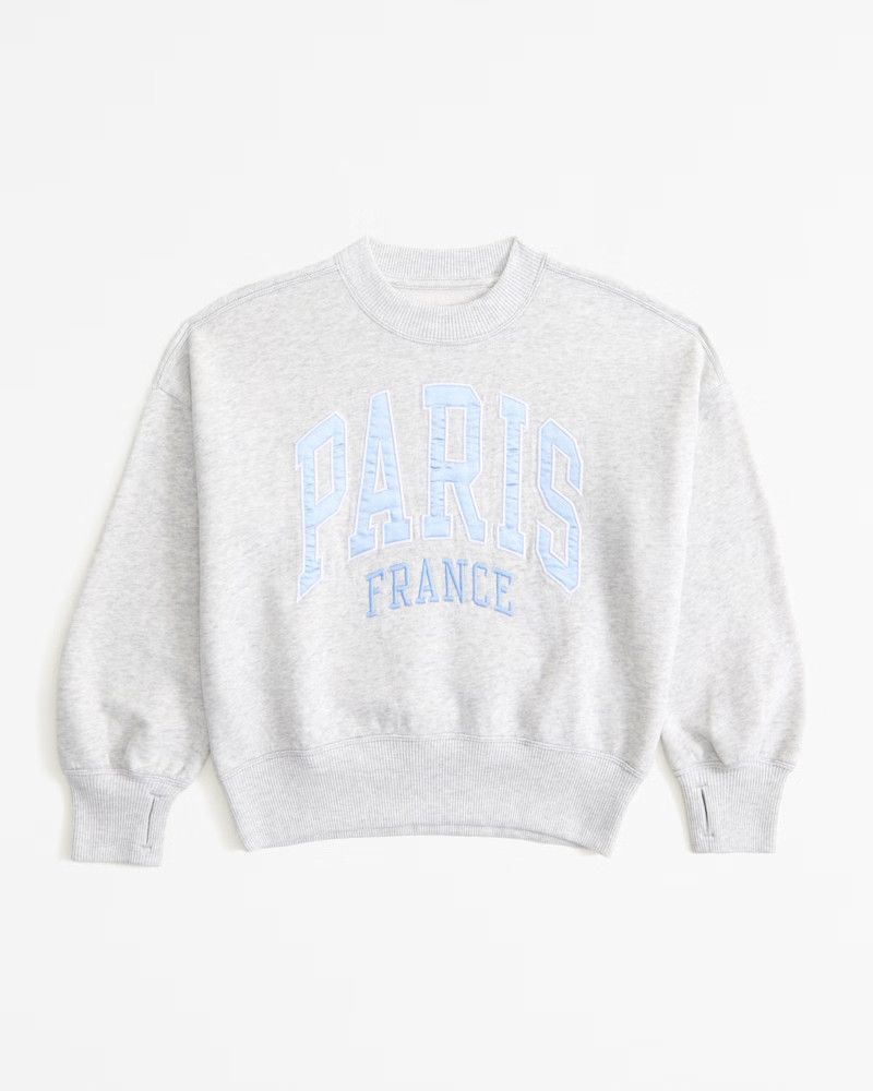girls destination crew sweatshirt | girls tops | Abercrombie.com | Abercrombie & Fitch (US)