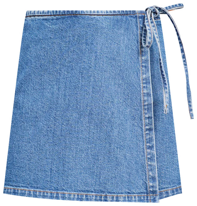 Denim Skort in Classic Mid Wash | LOFT