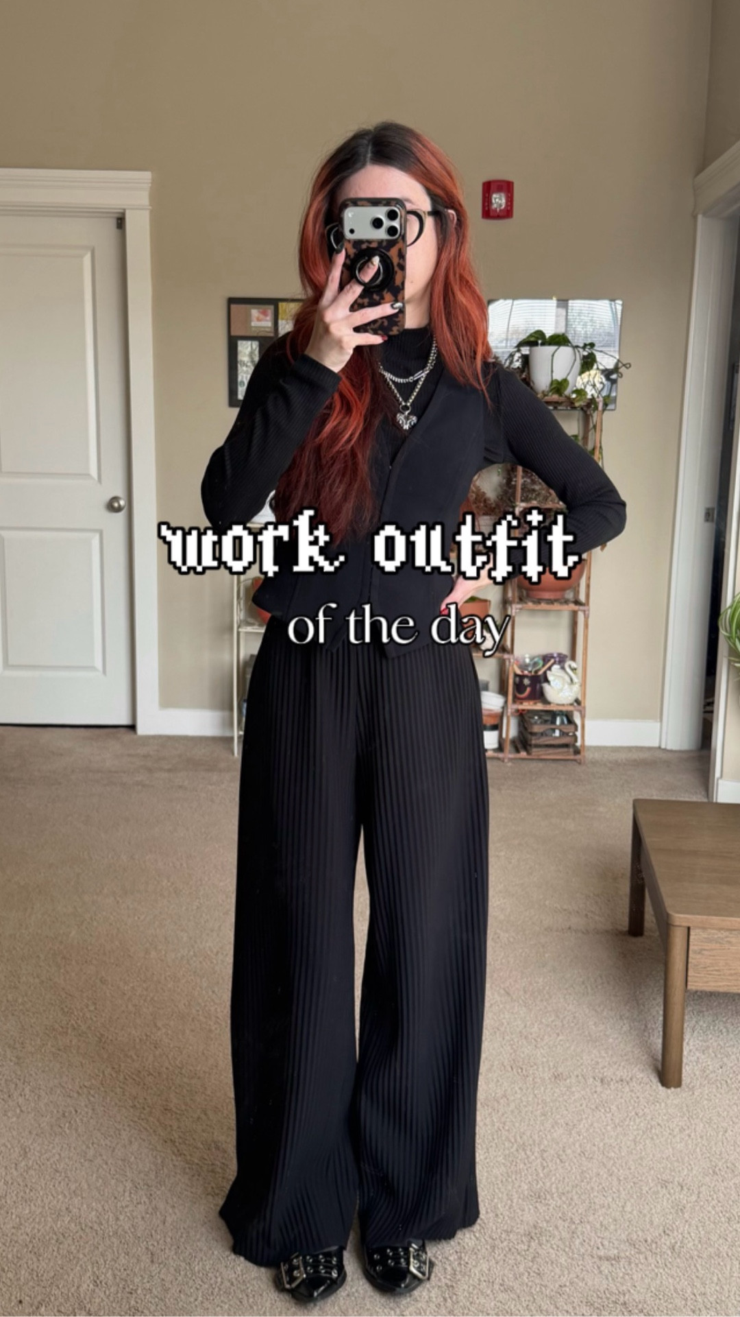 the attire vest from aritzia is easily one of my favorite items in my closet! tried to find similar pants!!
vest - 0
shoes - 7 TTS

all black style, all black office outfit, work style, aritzia style, aritzia outfits, corporate goth, alternative style, corporate style, all black outfit inspo, winter work outfit

#LTKWorkwear #LTKootd #LTKSeasonal
