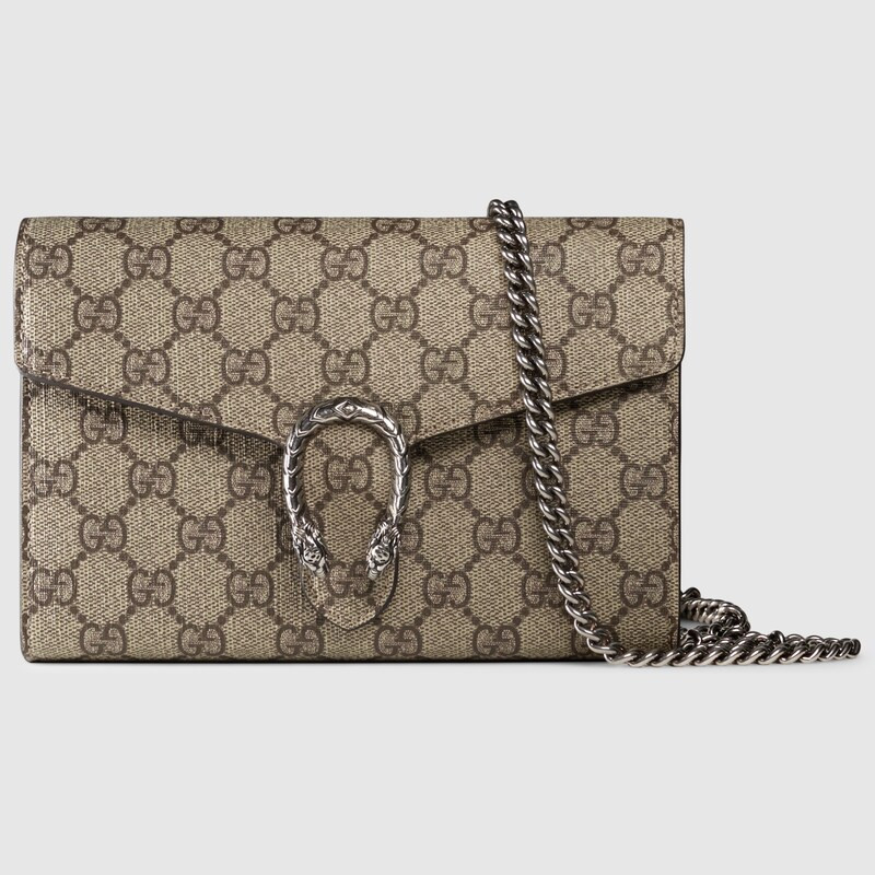 GUCCI Dionysus Wallet On Chain, Beige, GG Canvas | Gucci (US)