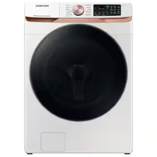 Samsung 5 cu. ft. Extra Large Capacity Smart Front Load Washer in Ivory White with Super Speed Wa... | The Home Depot