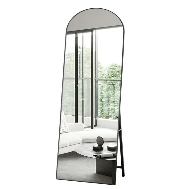 NeuType Full Length Mirror Floor Arched Black 62"x19" - Walmart.com | Walmart (US)