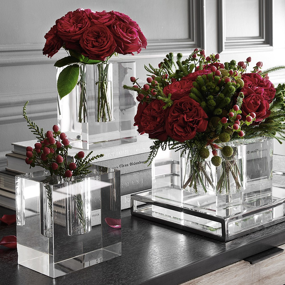 Crystal Block Vase, Square | Williams-Sonoma