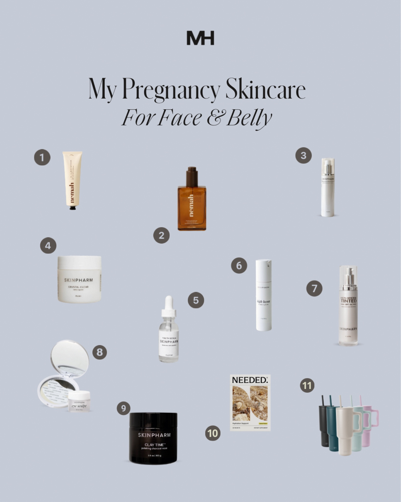 Use code DRMAEHUGHES to save at Nemah! My pregnancy-friendly skincare staples for both my face & belly!

#LTKBump #LTKBaby #LTKBeauty