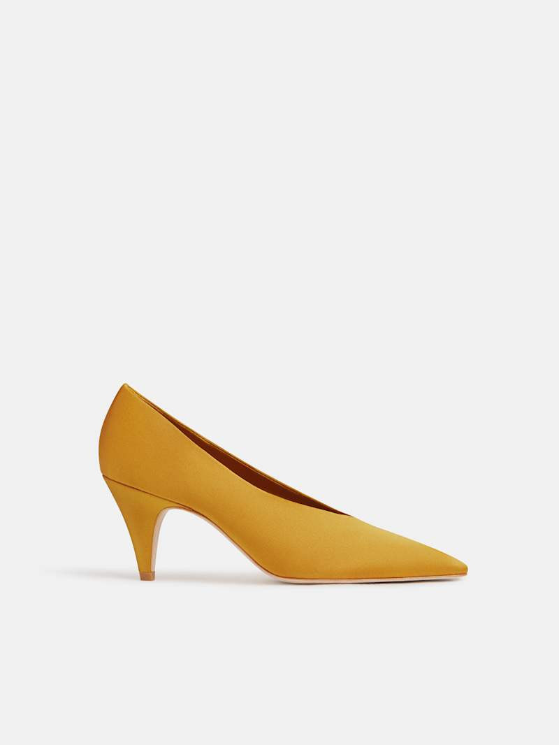 Reformation Calista High Pump Glacial Blue Haircalf 9 | Reformation (Global)