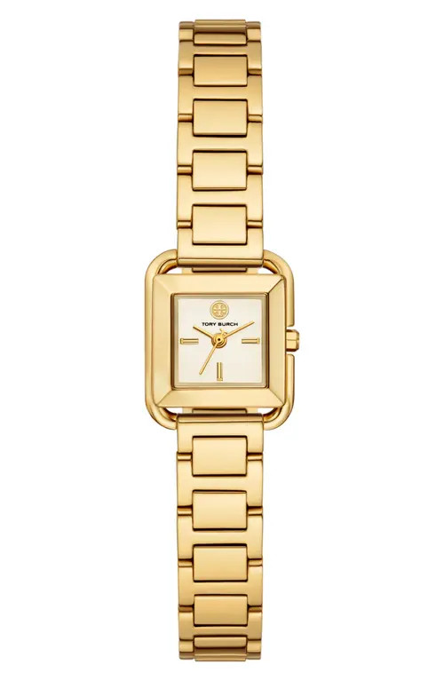 Tory Burch The Small Kira Square Bracelet Watch, 18mm x 18mm in Gold at Nordstrom | Nordstrom