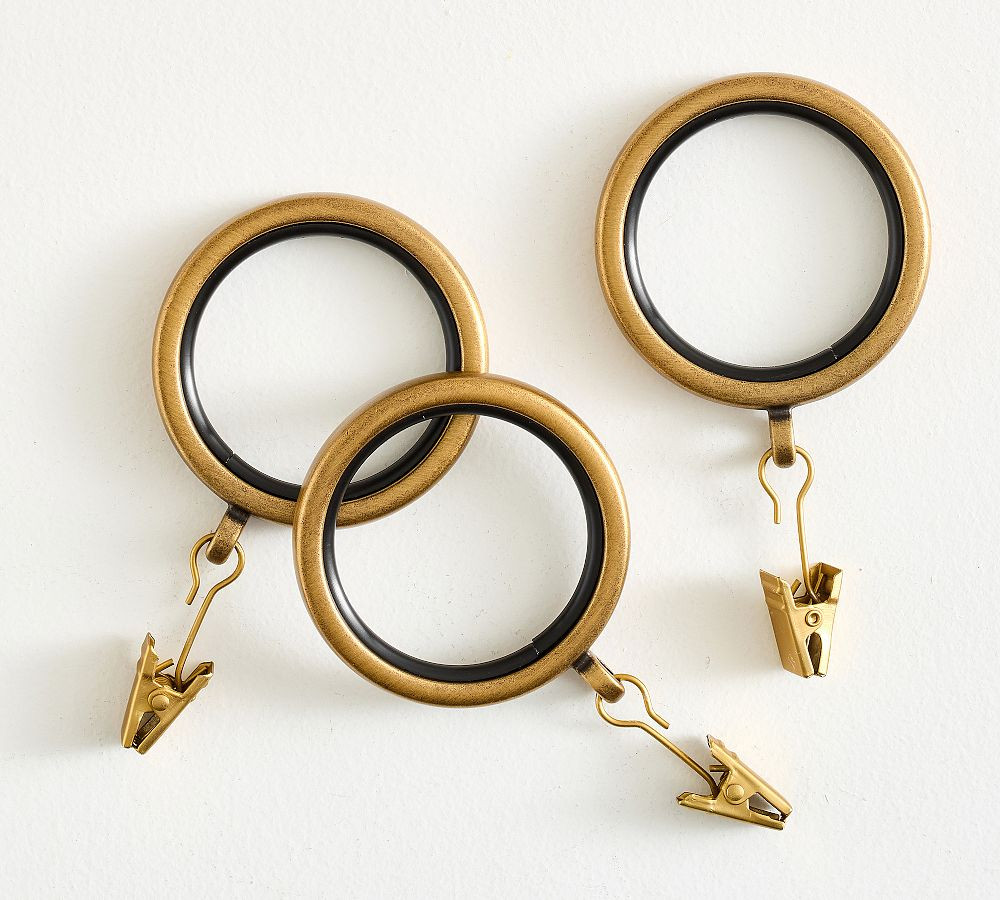 Slim Quiet-Glide Curtain Clip Rings - Set of 10 | Pottery Barn (US)