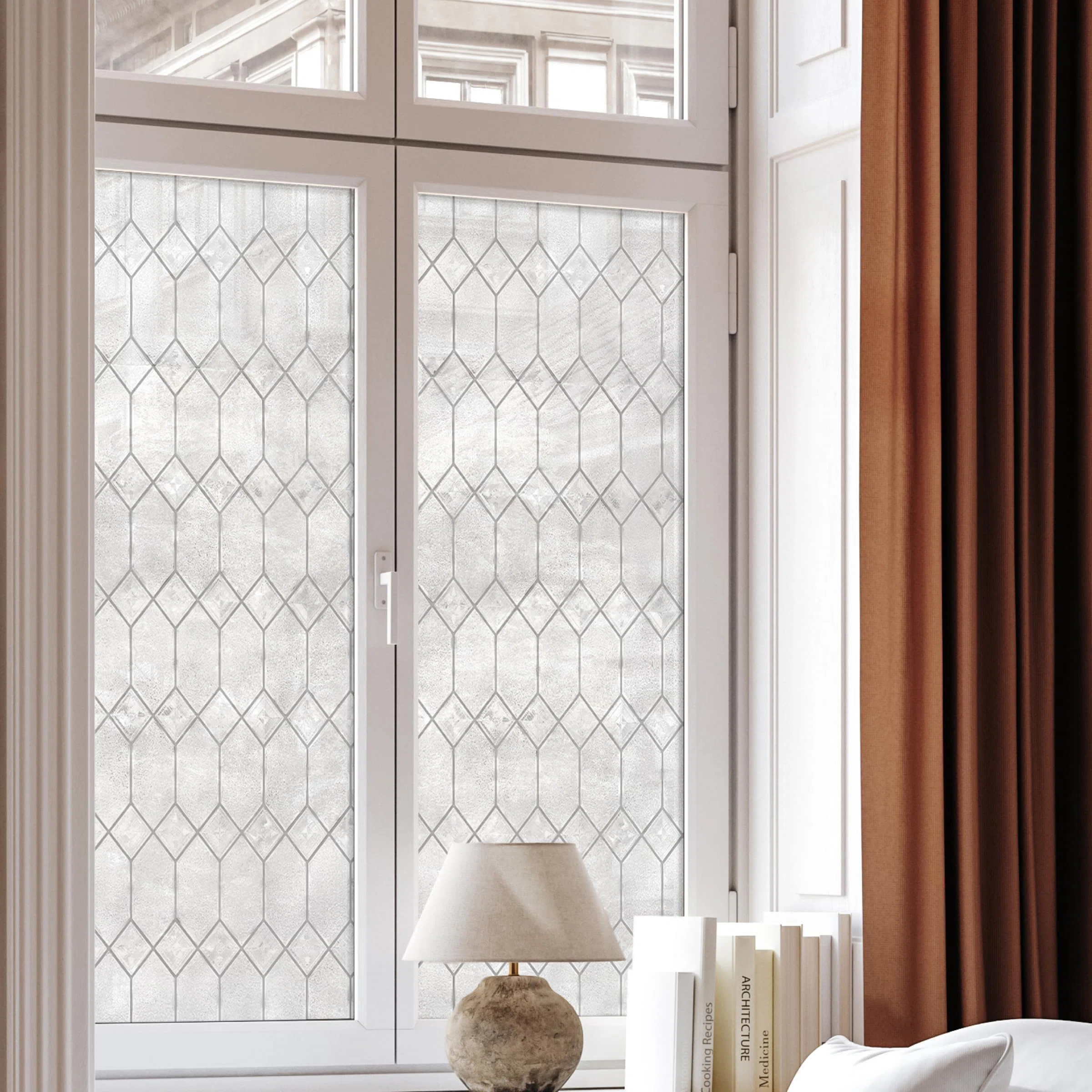 Old-Fashioned British 36 X 72-Inch Window Film, Providing Privacy Protection, No Adhesive Require... | Wayfair North America