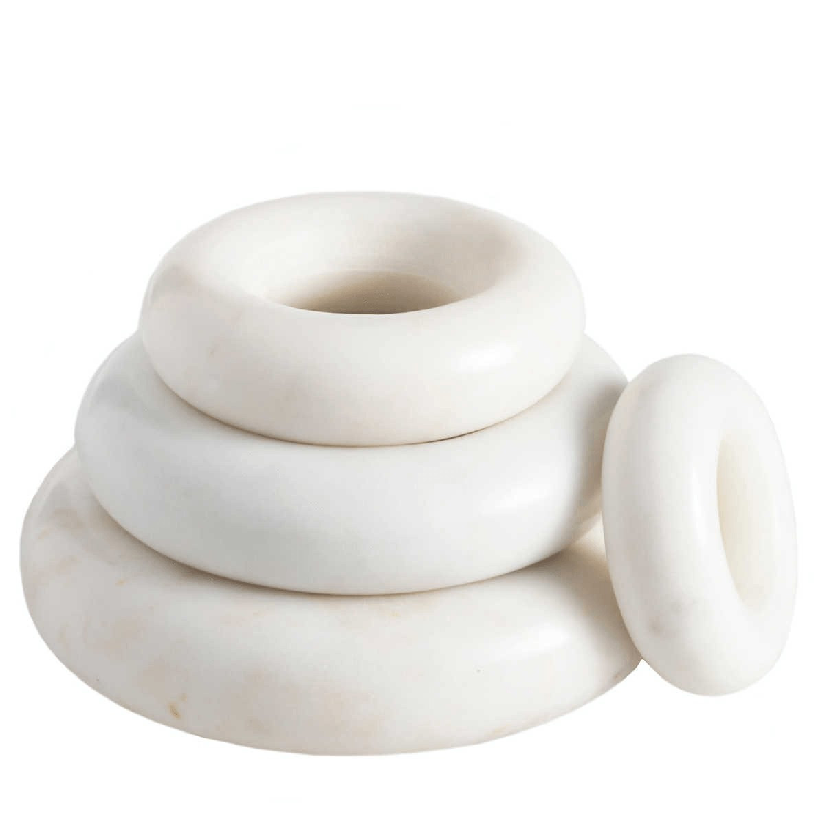 White Marble Rings | Annie Selke