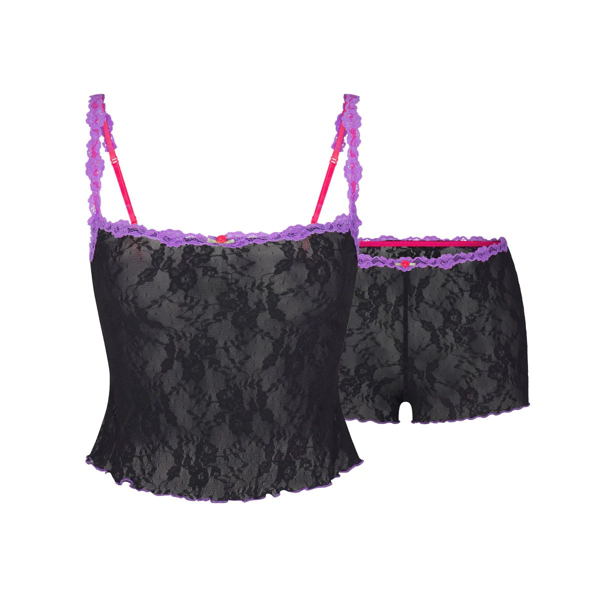 LACE CAMI AND TAP SHORT SET | SKIMS (US)