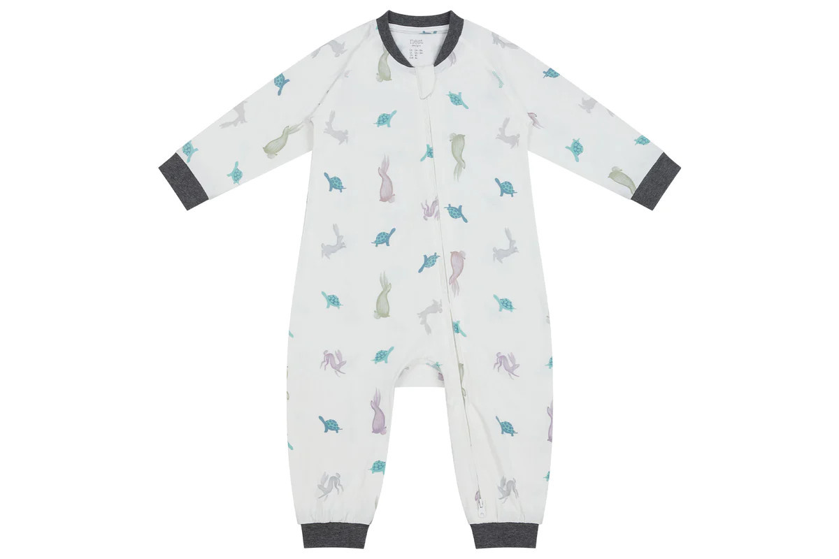 Bamboo Zip Footless Sleeper - The Tortoise & The Hare | Nest Designs