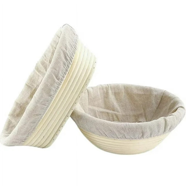 ALLJOY Banneton Bread Proofing Basket Set of 2，9 Inch Round & 10 Oval Cane Sourdough Bread Proo... | Walmart (US)