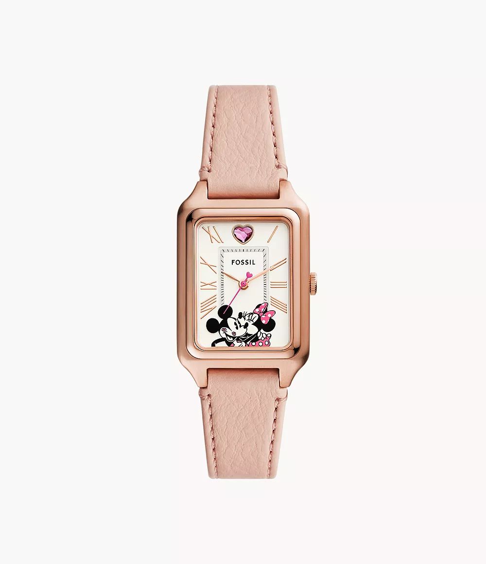 Disney Fossil Limited Edition Three-Hand Blush Leather Watch | Fossil (US)