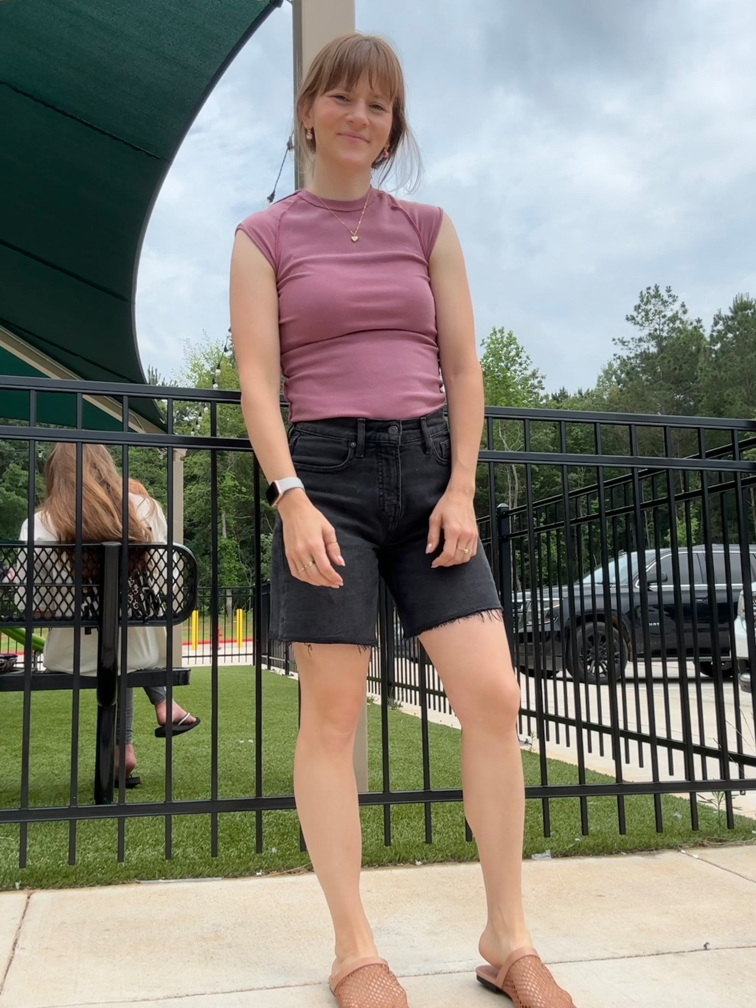 Park date casual OOTD for spring and summer- wearing size S top - fits fitted TTS 

#LTKdayinmylife #LTKootd #LTKmomlife