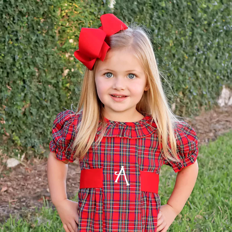 Plaid Red Sash Dress | Classic Whimsy