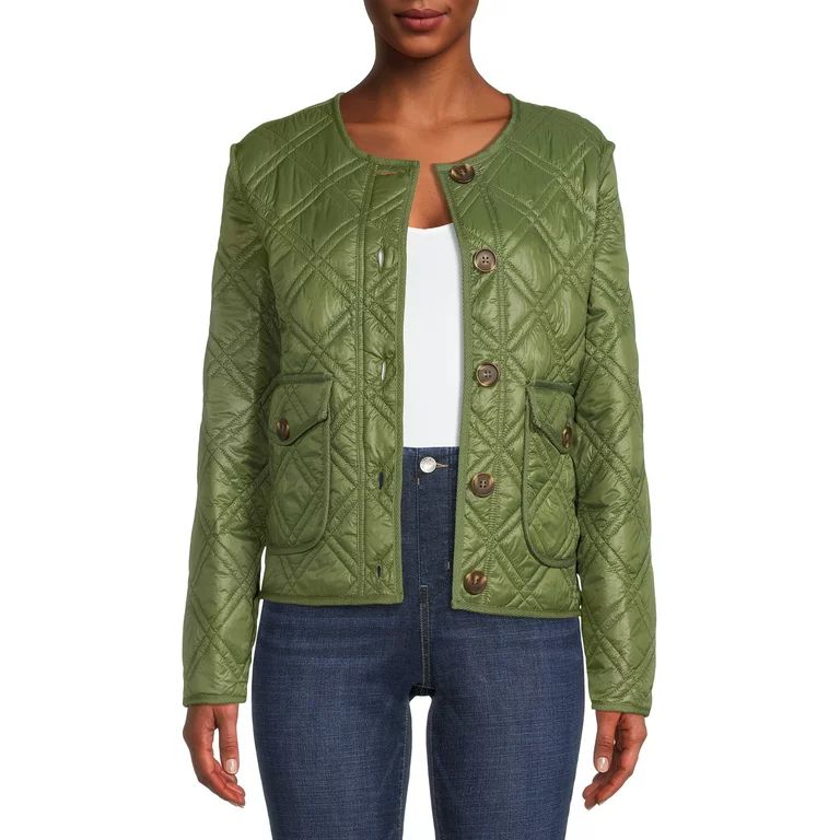 Time and Tru Women's Quilted Jacket | Walmart (US)