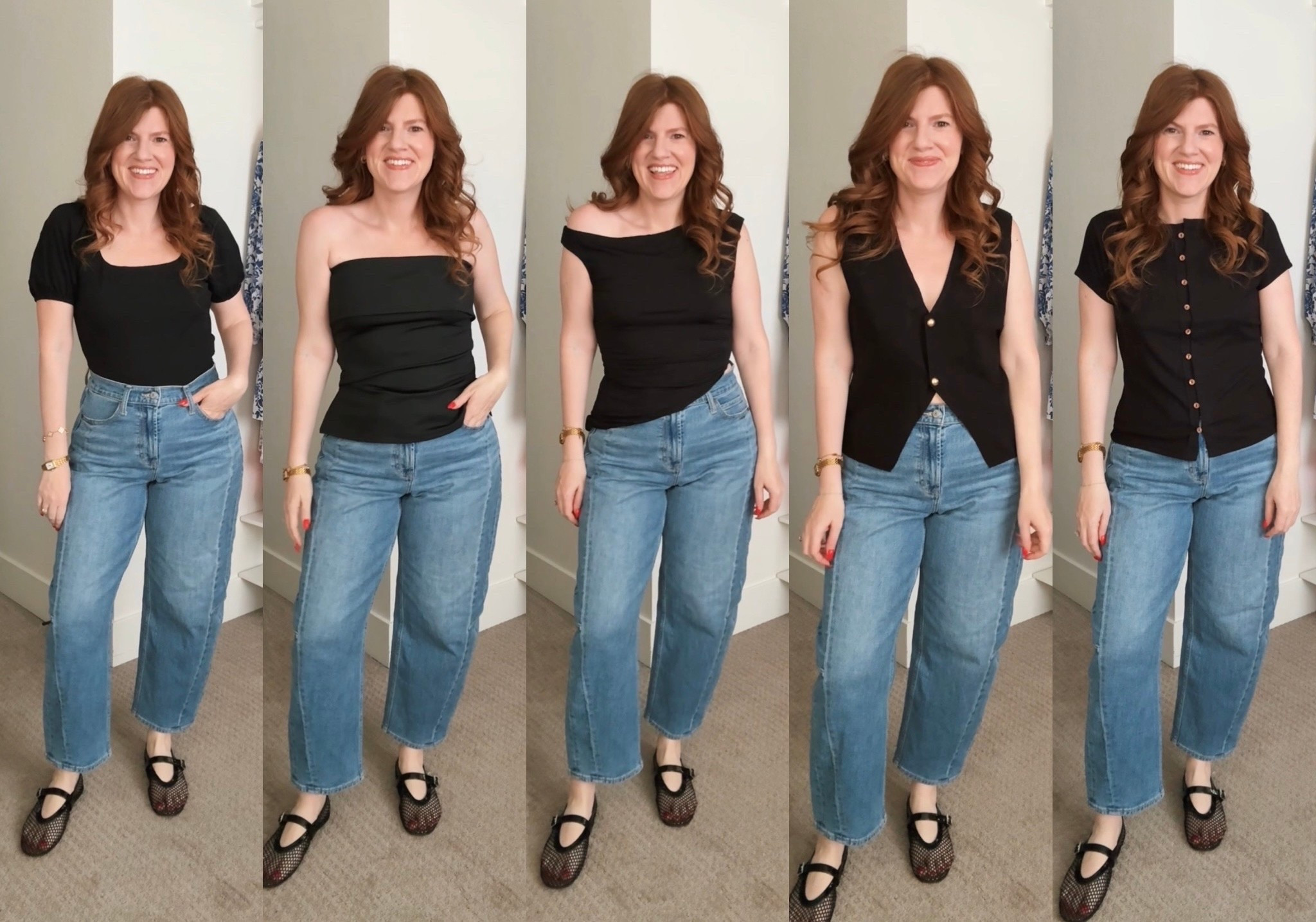 Cute black tops to wear with jeans from Amazon! 

#LTKootd #LTKPetite #LTKSaleAlert