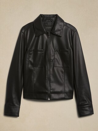 Vegan Leather Jacket | Banana Republic Factory