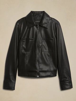 Vegan Leather Jacket | Banana Republic Factory