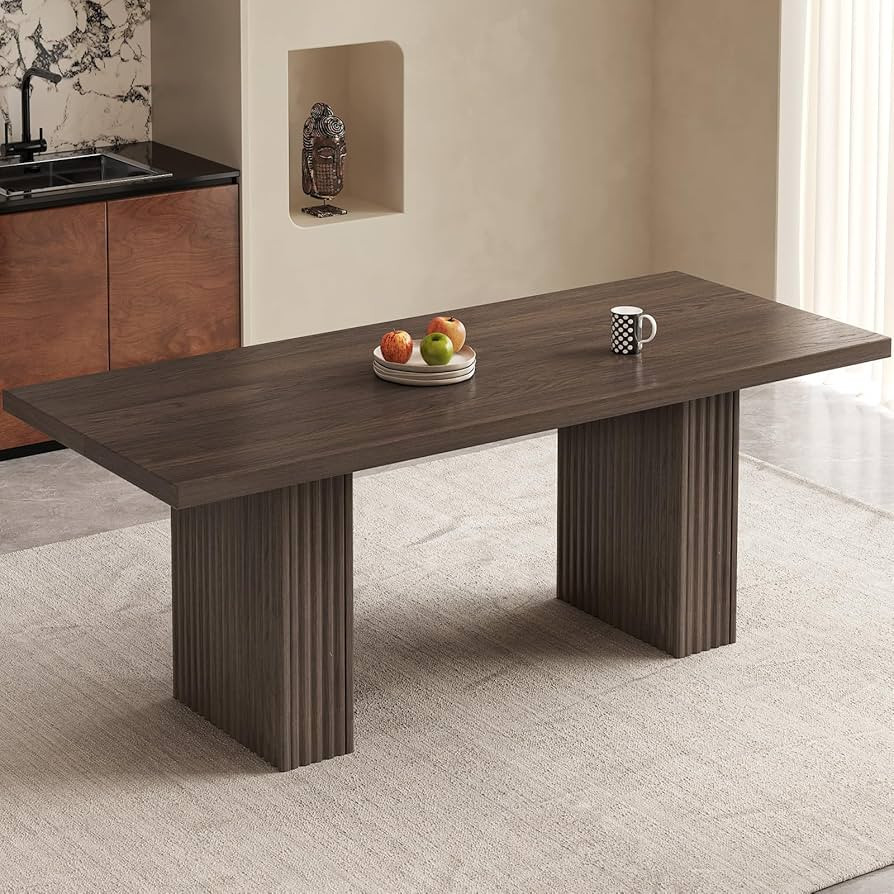 67" Rectangular Dining Table, Modern Farmhouse Kitchen Table for 4-8, Sturdy Dining Room Table fo... | Amazon (US)