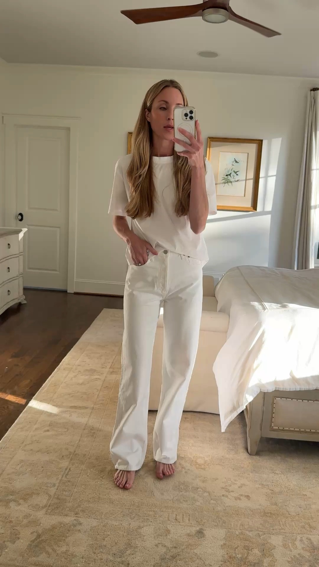 White everyday jeans by AGOLDE. Wide straight (wearing 32” but regular inseam linked as well). In size 25. 

white straight leg jeans, white jeans, white wide leg jeans, AGOLDE white jeans, spring jeans, white denim 

#LTKSeasonal #LTKgrwm #LTKootd