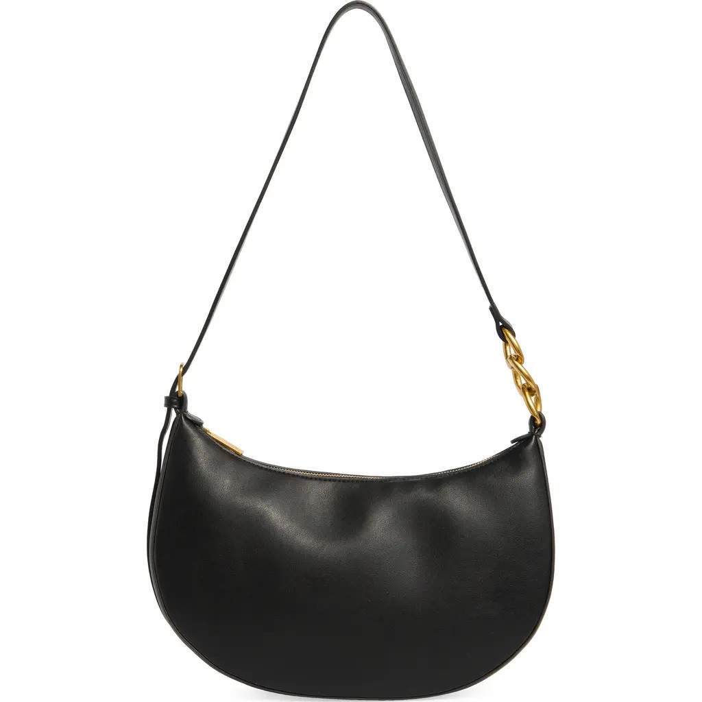 BCBG Chain Detail Crescent Hobo Bag in Black at Nordstrom Rack | Nordstrom Rack