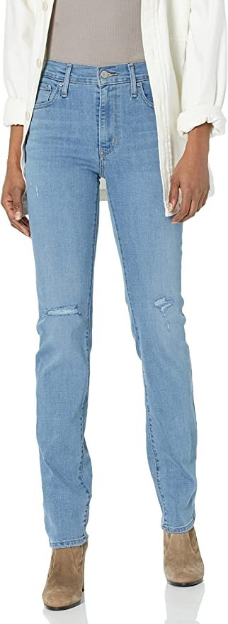 Levi's Women's 724 High Rise Straight Jeans, (New) Slate Fixer, 24 Regular at Amazon Women's Jean... | Amazon (US)