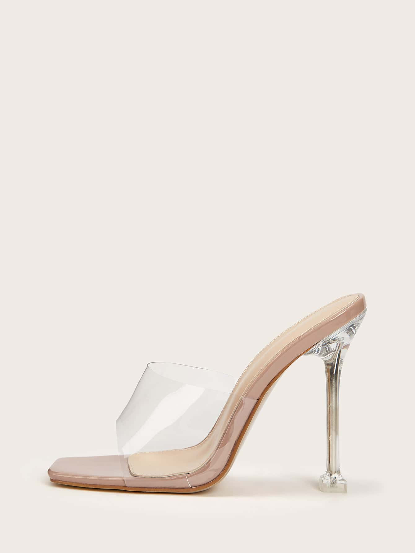 Clear Open Toe Ultra High Heeled Mules | SHEIN