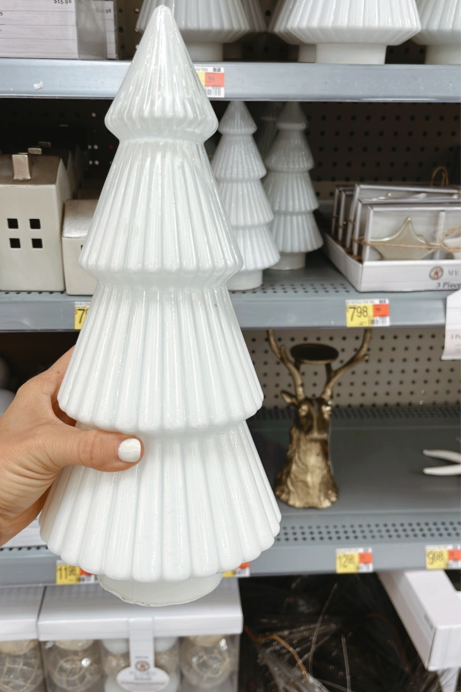 Affordable Walmart Christmas decor!  
My Texas house white ceramic tree decor 

#LTKhome #LTKfindsunder50 #LTKHoliday