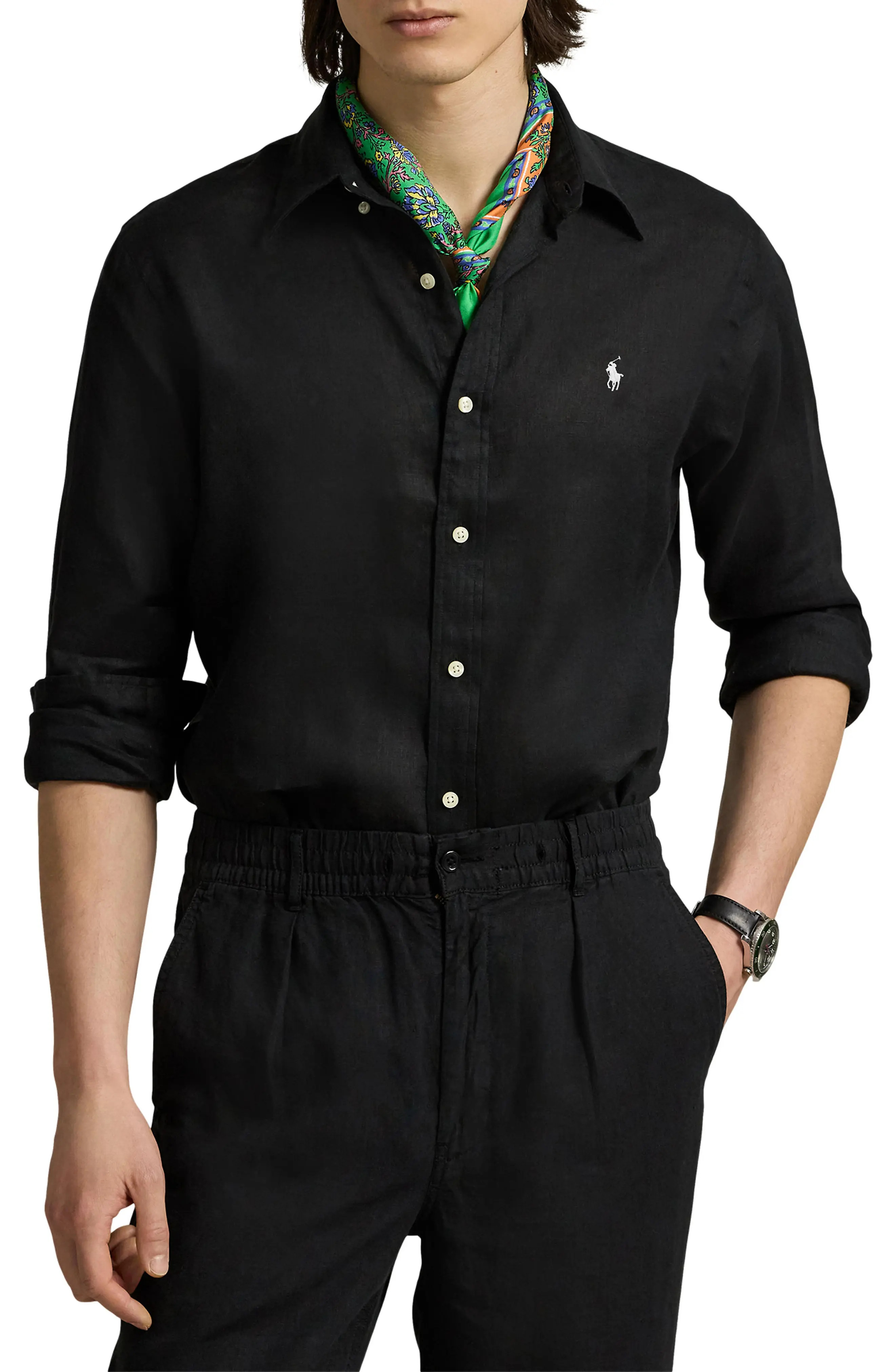 Solid White Linen Button-Down Shirt (Men) | Nordstrom | Nordstrom