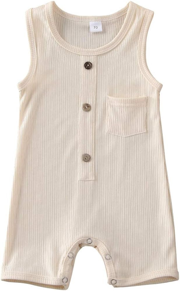 Newborn Summer Baby Boy Girl Rompers Bodysuit Jumpsuit Playsuit One Piece Outfit Clothes | Amazon (US)
