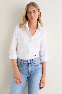 White Long Sleeve Essentials Shirt | Tuckernuck (US)