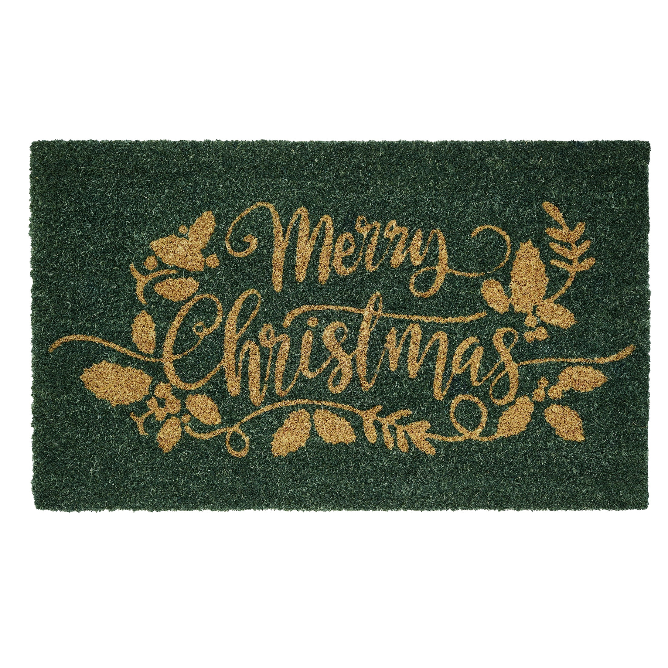 My Texas House Green Merry Christmas Outdoor Coir Mat, 18"x30" | Walmart (US)