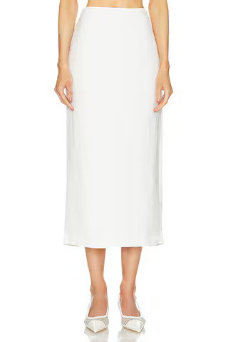 L'Academie by Marianna Leala Midi Skirt in Ivory from Revolve.com | Revolve Clothing (Global)